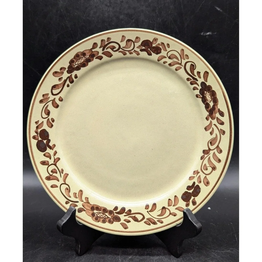 Set/4‎ Mid Century Stoob Pottery Austria Salad Dessert Plate Yellow 8.5